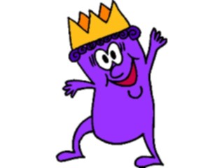 Sticker Custom Preview Image #043849 Cartoons Offbeat Happy Purple King