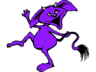 Sticker Custom Preview Image #043866 Cartoons Offbeat Horn Creature Strutting