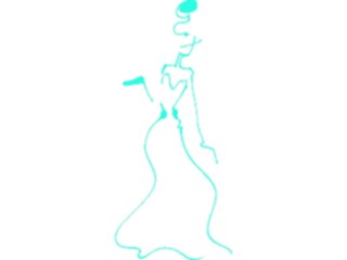 Sticker Custom Preview Image #043887 Cartoons Offbeat Ink Woman Evening
