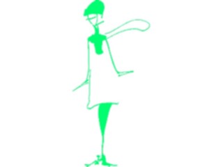 Sticker Custom Preview Image #043888 Cartoons Offbeat Ink Woman Model