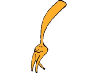 Sticker Custom Preview Image #043896 Cartoons Offbeat Kitchen Fork Face