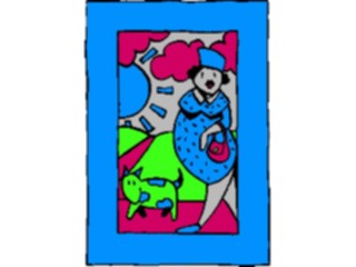 Sticker Custom Preview Image #044053 Cartoons Offbeat Picture Woman