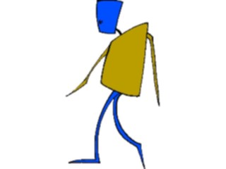 Sticker Custom Preview Image #044147 Cartoons Offbeat Shapeman Walking