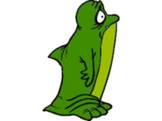 Sticker Custom Preview Image #044269 Cartoons Offbeat Swamp Guy Sad