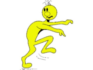 Sticker Custom Preview Image #044371 Cartoons Offbeat Yellow Dude Running