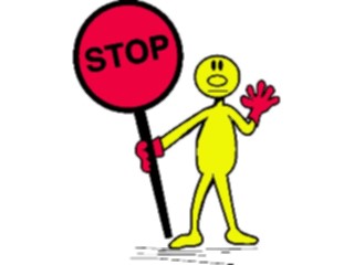 Sticker Custom Preview Image #044376 Cartoons Offbeat Yellow Dude Stop