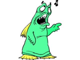 Sticker Custom Preview Image #044385 Cartoons Offbeat Yellow Fin Singing