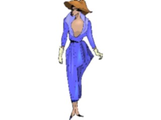 Sticker Custom Preview Image #044920 Clothing Accessories Clothing Fashion Womanin Dresswith Hat