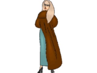 Sticker Custom Preview Image #044924 Clothing Accessories Clothing Fashion Womanin Fur Coat2