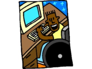 Sticker Custom Preview Image #046168 Computers Cartoons Atthe Computer20