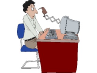 Sticker Custom Preview Image #046254 Computers Cartoons Computer Bird