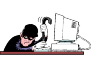 Sticker Custom Preview Image #046260 Computers Cartoons Computer Burglar