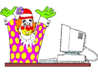 Sticker Custom Preview Image #046265 Computers Cartoons Computer Clown1