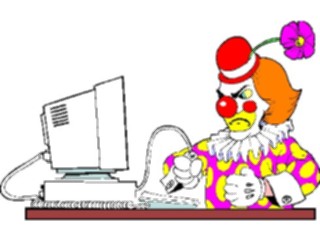Sticker Custom Preview Image #046266 Computers Cartoons Computer Clown2