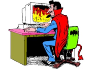 Sticker Custom Preview Image #046270 Computers Cartoons Computer Devil