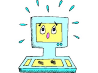 Sticker Custom Preview Image #046271 Computers Cartoons Computer Distressed