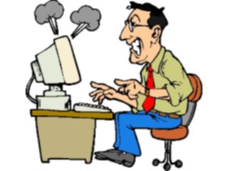 Sticker Custom Preview Image #046278 Computers Cartoons Computer Exploding