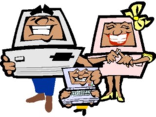 Sticker Custom Preview Image #046282 Computers Cartoons Computer Family