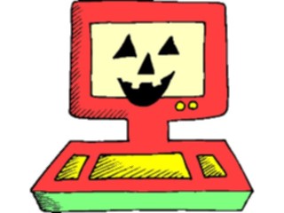 Sticker Custom Preview Image #046290 Computers Cartoons Computer Halloween