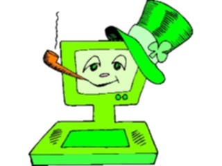 Sticker Custom Preview Image #046300 Computers Cartoons Computer Leprechaun