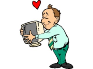 Sticker Custom Preview Image #046304 Computers Cartoons Computer Love2