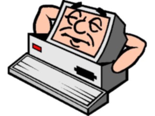 Sticker Custom Preview Image #046324 Computers Cartoons Computer Sleeping