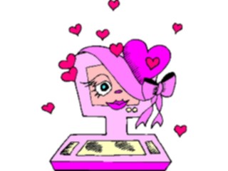 Sticker Custom Preview Image #046340 Computers Cartoons Computer Valentine