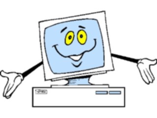 Sticker Custom Preview Image #046411 Computers Cartoons Happy Monitor