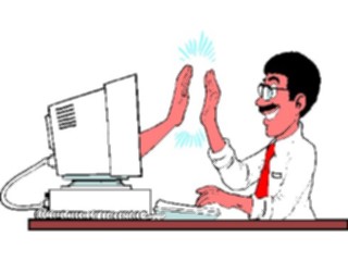 Sticker Custom Preview Image #046415 Computers Cartoons High Five3