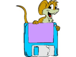 Sticker Custom Preview Image #046483 Computers Cartoons Mouse Disk