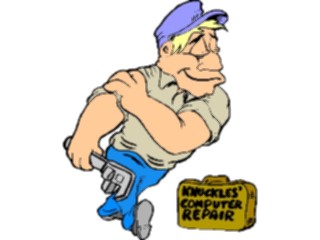 Sticker Custom Preview Image #046515 Computers Cartoons Repair Guy