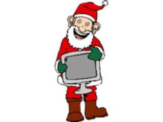 Sticker Custom Preview Image #046517 Computers Cartoons Santawith Monitor