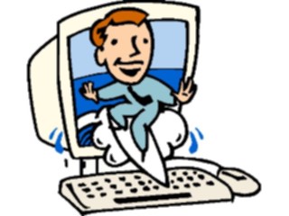 Sticker Custom Preview Image #046538 Computers Cartoons Surfingthe Net1