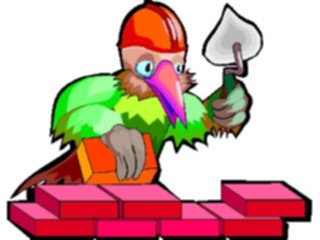 Sticker Custom Preview Image #048304 Construction Brick Layer Bird