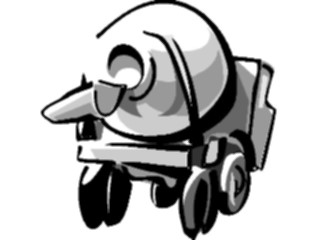 Sticker Custom Preview Image #048376 Construction Cement Truck2