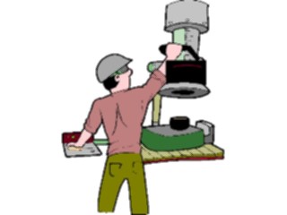 Sticker Custom Preview Image #048438 Construction Drill Press Operator