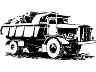 Sticker Custom Preview Image #048440 Construction Dump Truck01