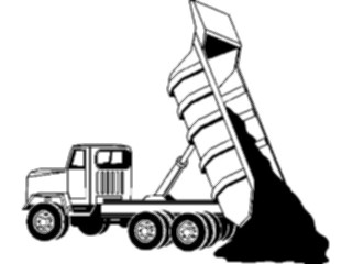 Sticker Custom Preview Image #048448 Construction Dump Truck09