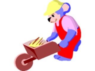 Sticker Custom Preview Image #048677 Construction Worker Bear