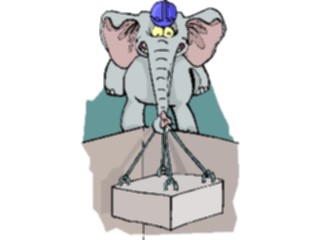 Sticker Custom Preview Image #048681 Construction Worker Elephant