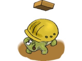 Sticker Custom Preview Image #048682 Construction Worker Tortoise