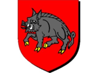 Sticker Custom Preview Image #048718 Crests Emblems Animals Boar Passant