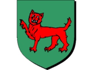 Sticker Custom Preview Image #048732 Crests Emblems Animals Cat Passant Guardant