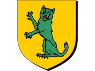 Sticker Custom Preview Image #048734 Crests Emblems Animals Cat Sejant Guardant