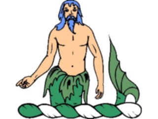 Sticker Custom Preview Image #048737 Crests Emblems Animals Demi Merman