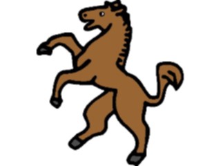 Sticker Custom Preview Image #048794 Crests Emblems Animals Horse Rampant3