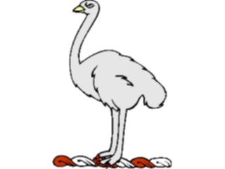 Sticker Custom Preview Image #048853 Crests Emblems Animals Ostrich