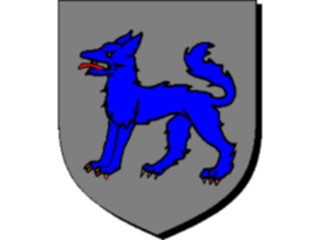 Sticker Custom Preview Image #048915 Crests Emblems Animals Wolf Statant