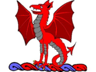 Sticker Custom Preview Image #048918 Crests Emblems Animals Wyvern Displayed1