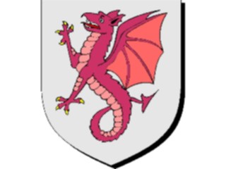 Sticker Custom Preview Image #048920 Crests Emblems Animals Wyvern Erect